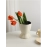 INS cream style vase decoration, living room flower arrangement, simulated flower home decoration, white ceramic hydroponic vase