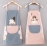 Little Deer Wipable Hand Apron Women's Kitchen Waterproof and Oil Resistant Apron Men's Fashion Korean Version Couple Cover up Cooking Work Clothes