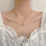 Lingdong Six-pointed Star Necklace, Female Tide, Jumping Heart, Light Luxury, and Small Crowd Design, Exquisite and Fashionable Temperament  necklace