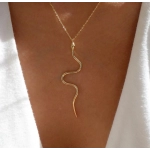 Popular Ornaments Snake Element Necklace Personalized Fashion Retro Snake Pendant Sweater Chain for Women