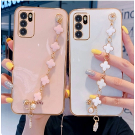 Suitable for iPhone 14 Promax Phone Case Fashion Four Leaf Grass Bracelet 13 Apple 14 Protection  Set 12XS creativity
