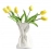 Minimalist cream style ceramic vase with water cultured pleats and high-end sense of inset style high beauty home decor
